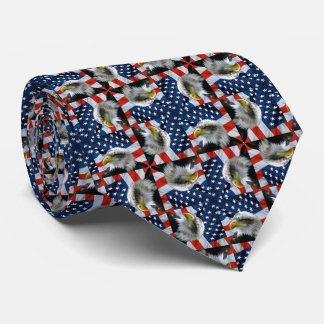 Bald Eagle American Flag Tie