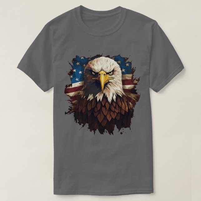 Bald eagle and an US T-Shirt (Design Front)