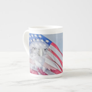 Bald Eagle and the American Flag Bone China Mug