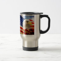 Bald Eagle and The American Flag Commuter Mug