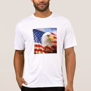 Bald Eagle and The American Flag Sport-Tek Shirt
