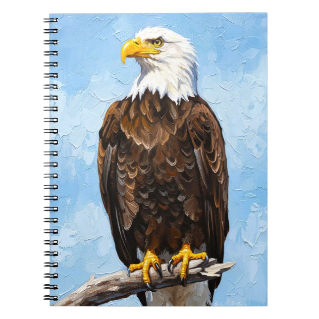 Bald Eagle Art Notebook |American Wildlife Journal (Front)