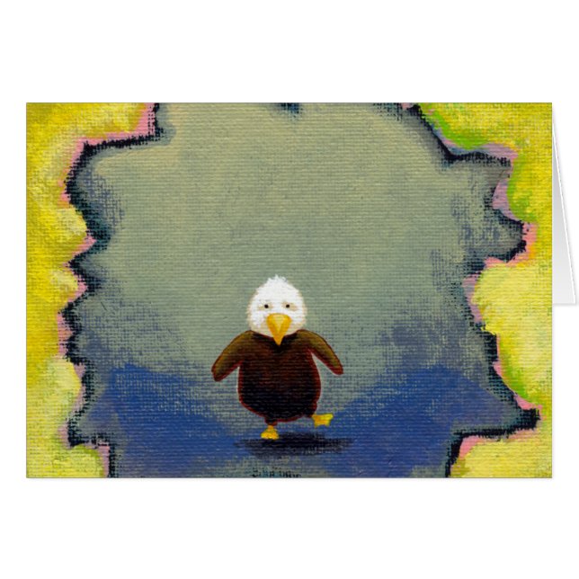 Bald eagle art wobbly baby learning empowerment (Front Horizontal)