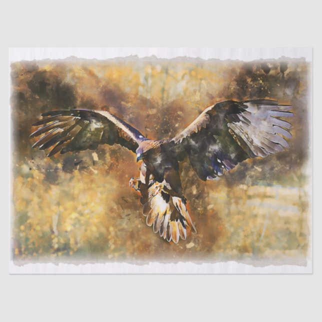 Bald Eagle Artwork Decoupage Tissue Paper (Front)