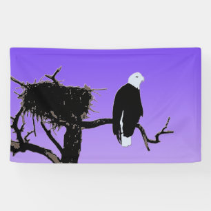 Bald Eagle at Sunset - Original Wildlife Art Banner