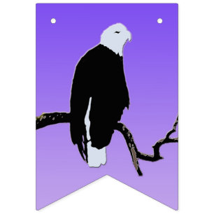 Bald Eagle at Sunset  - Original Wildlife Art Bunting