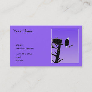 Bald Eagle at Sunset  - Original Wildlife Art Business Card