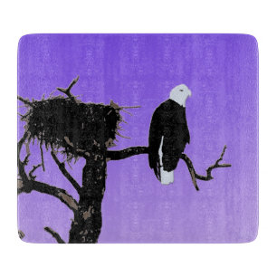 Bald Eagle at Sunset  - Original Wildlife Art Cutting Board
