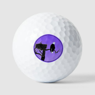Bald Eagle at Sunset - Original Wildlife Art Golf Balls