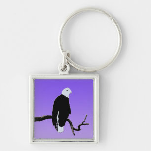 Bald Eagle at Sunset - Original Wildlife Art Key Ring