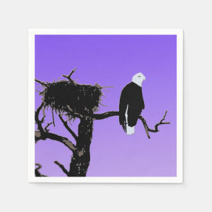 Bald Eagle at Sunset  - Original Wildlife Art Napkin