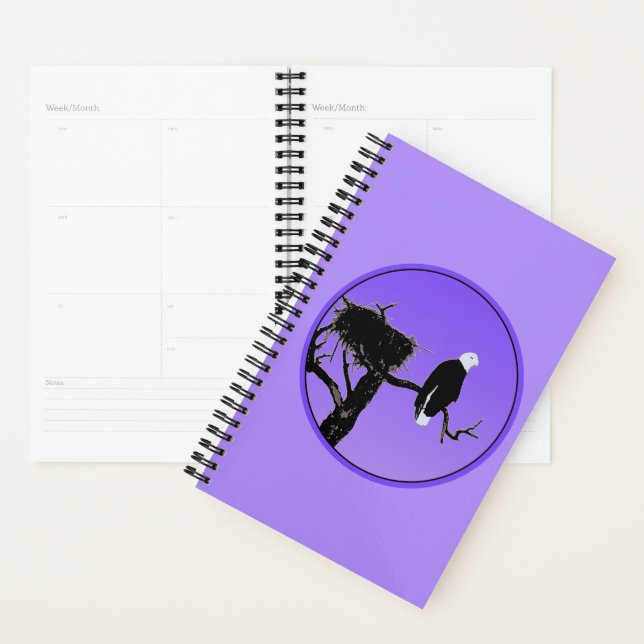 Bald Eagle at Sunset  - Original Wildlife Art Planner (Display)