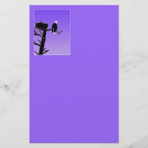 Bald Eagle at Sunset - Original Wildlife Art Stationery