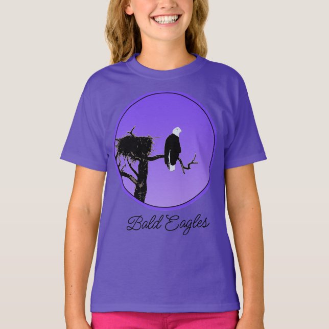 Bald Eagle at Sunset  - Original Wildlife Art T-Sh T-Shirt (Front)