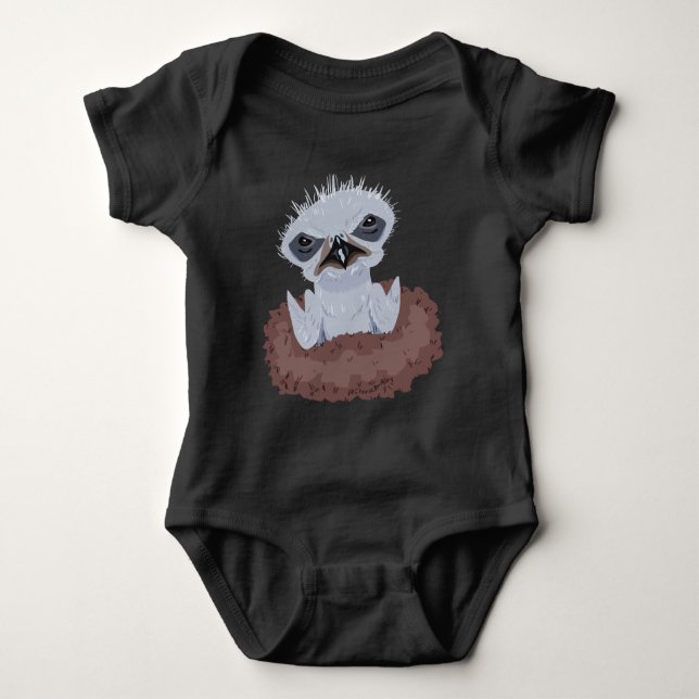 Bald Eagle Baby Baby Bodysuit (Front)