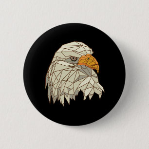 Bald Eagle Bird of Prey Design 6 Cm Round Badge