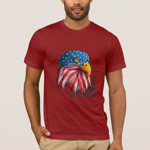 Bald Eagle Bird USA Flag Crying Symbol  T-Shirt