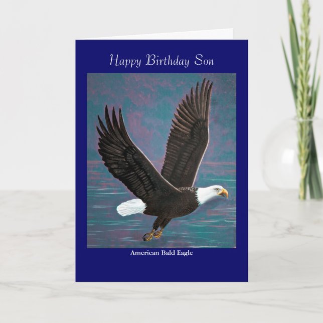 Bald Eagle Birthday Card (Front)