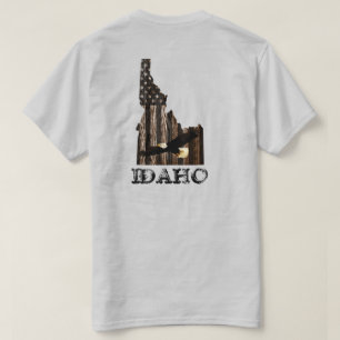 BALD EAGLE BURNT WOOD - IDAHO PATRIOT BLK T-Shirt