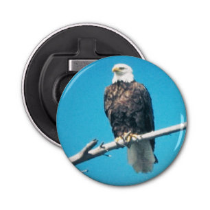 Bald Eagle Button Bottle Opener