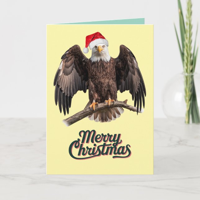Bald Eagle Christmas Holiday Card (Front)