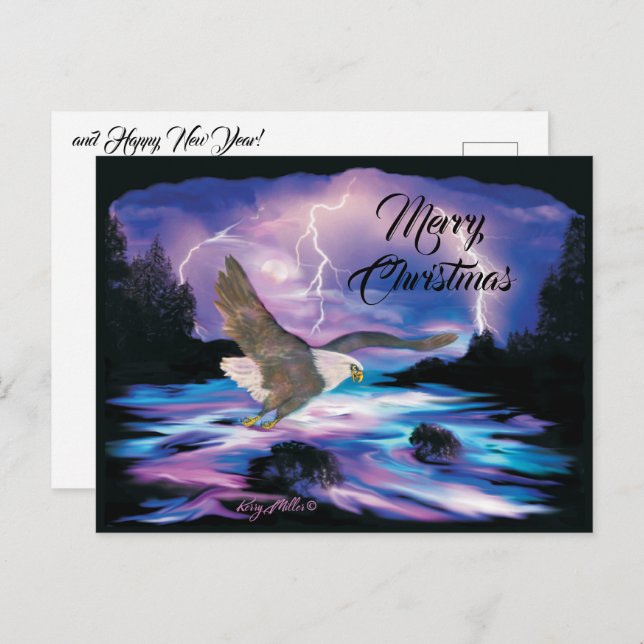 Bald Eagle Christmas Postcard (Front/Back)