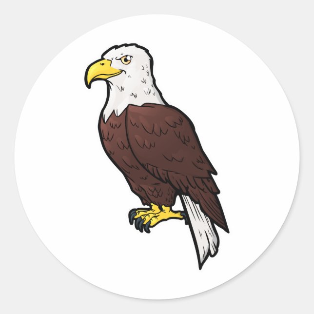 Bald Eagle Classic Round Sticker (Front)