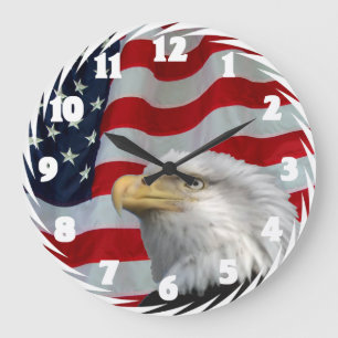 BALD EAGLE-CLOCK LARGE CLOCK