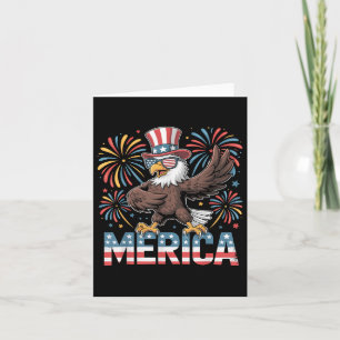 Bald Eagle Dancing ‘merica Tee Funny Patriotic Usa Card