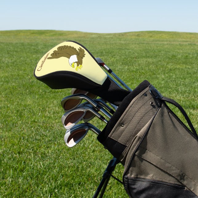 Bald Eagle Design Golf Head Cover (In Situ)