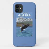 Bald Eagle Diving - Katmai, Alaska