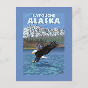 Bald Eagle Diving - Latouche, Alaska Postcard