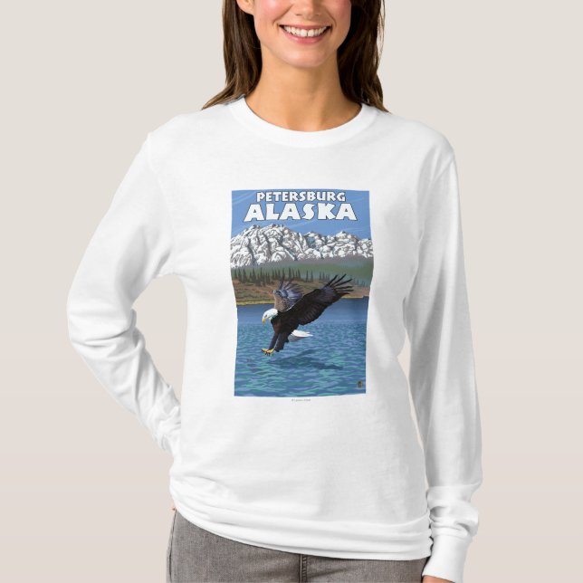 Bald Eagle Diving - Petersburg, Alaska T-Shirt (Front)