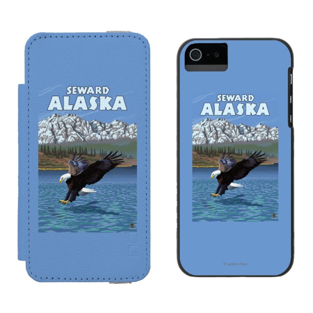 Bald Eagle Diving - Seward, Alaska Incipio iPhone Wallet Case (Side by Side)
