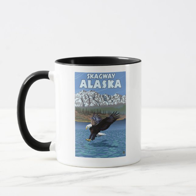 Bald Eagle Diving - Skagway, Alaska Mug (Left)