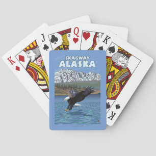 Bald Eagle Diving - Skagway, Alaska Playing Cards