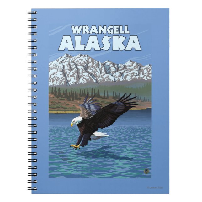 Bald Eagle Diving - Wrangell, Alaska Spiral Notebook (Front)