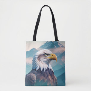 Bald Eagle Double Exposure Animal Nature Wildernes Tote Bag