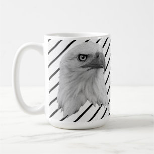 Bald Eagle Face Oil Paint, Coffee Mug
