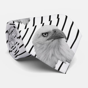 Bald Eagle Face Oil Paint, Tie