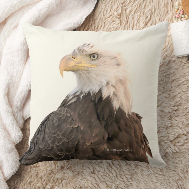 Bald Eagle Fading into the Smoky Sky Cushion (Blanket)
