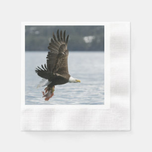 Bald Eagle Fish Retrieval Napkin