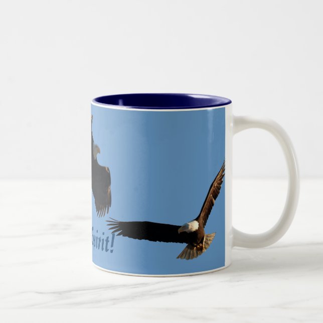 Bald Eagle Flight Collection II Two-Tone Coffee Mug (Right)