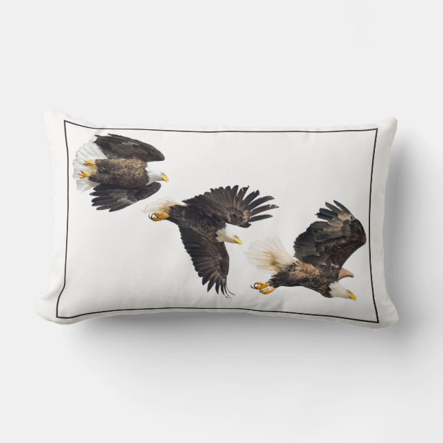 Bald Eagle Flight Lumbar Cushion (Front)
