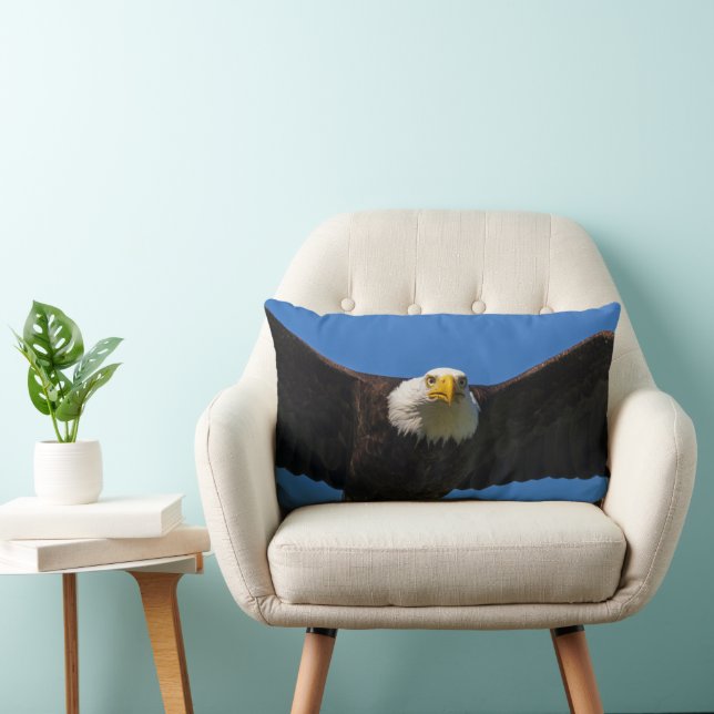 Bald Eagle Flyby Up Close Lumbar Cushion (Chair)