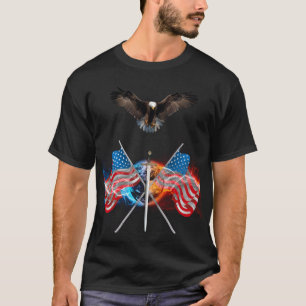 bald eagle flying, glory for america flag T-Shirt
