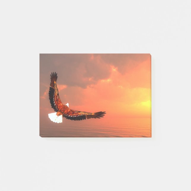 Bald eagle flying post-it notes (Front)