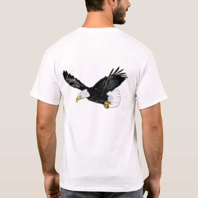 Bald Eagle Flying T-Shirt (Back)