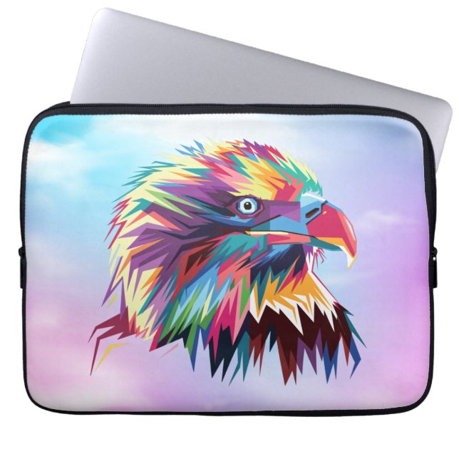 Bald Eagle Geometric Prismatic Design-80590 Laptop Sleeve (Front)