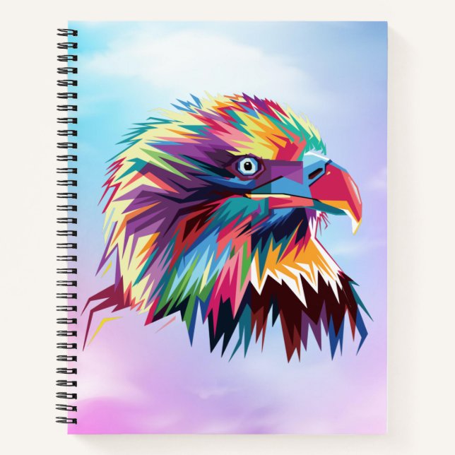 Bald Eagle Geometric Prismatic Design-80590 Notebook (Front)
